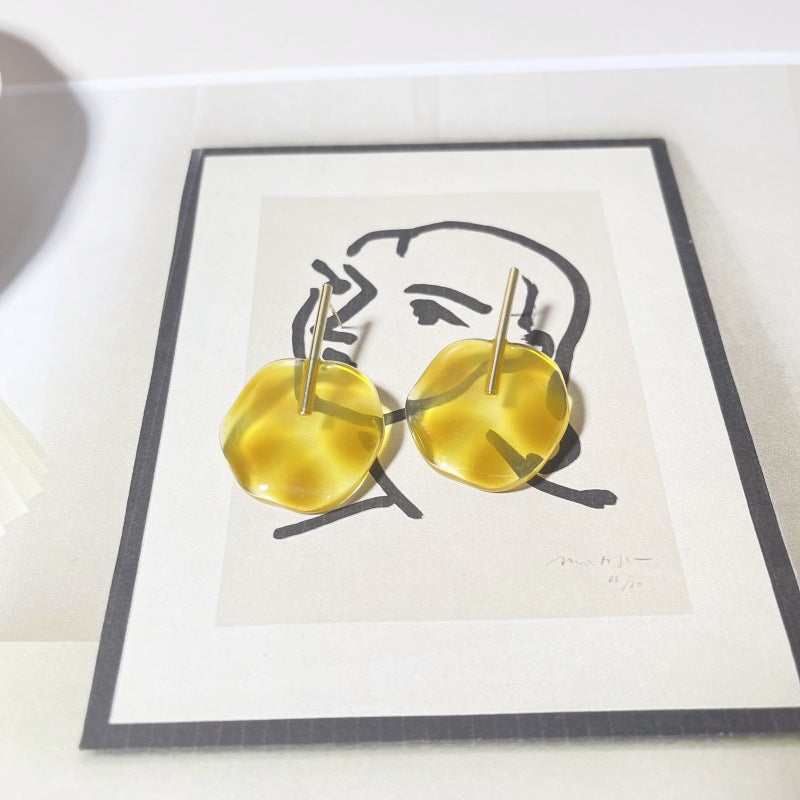 Wholesale Vintage Polka Dot Glazed Acrylic Ear Studs